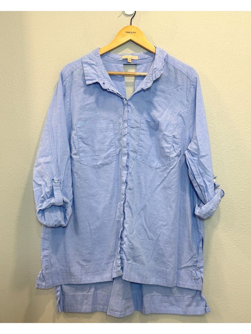 Gibson Latimer Blue Button Up Shirt - Women's European 3X